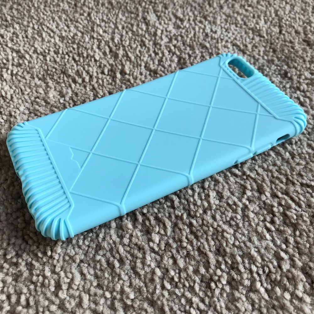 Apple IPhone Blue Case Back Cover Silicon Rubber